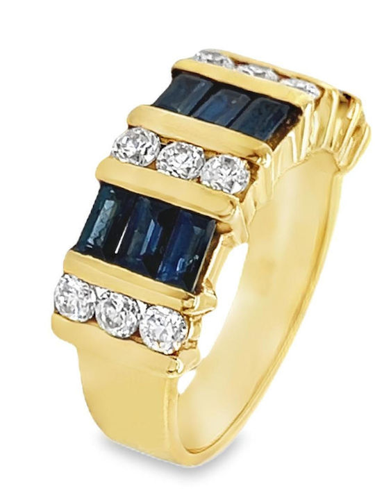 Xryseio Damen Ring mit Zirkonia aus Gold 18K