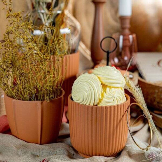 Koopman Plant Pot Ceramic Brown