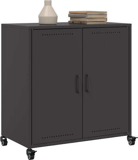 Dulap De Depozitare Pentru Birou Metalic Cu Roți 68x39x72cm