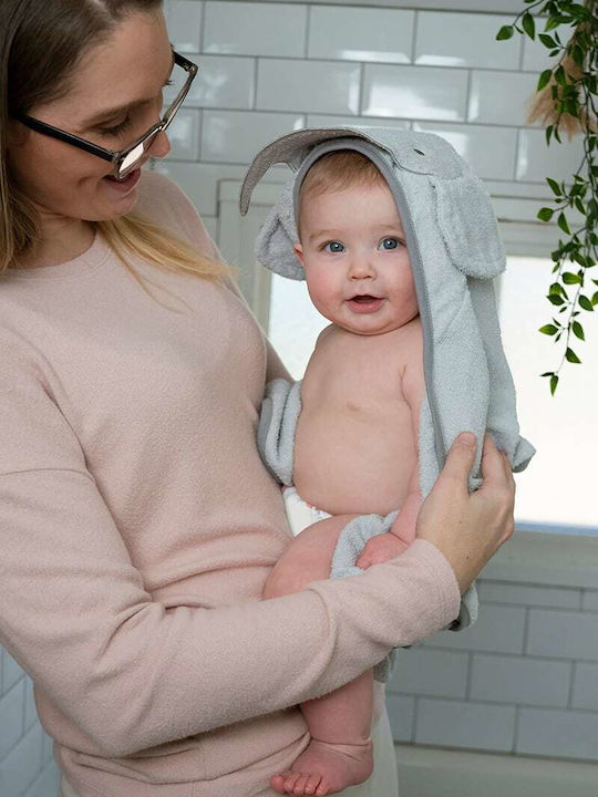 Ingenuity Hooded Baby Bath Towel Gray