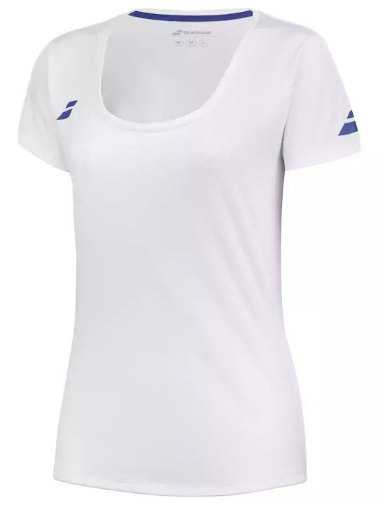 Babolat Play Women's Athletic Blouse Short Sleeve White