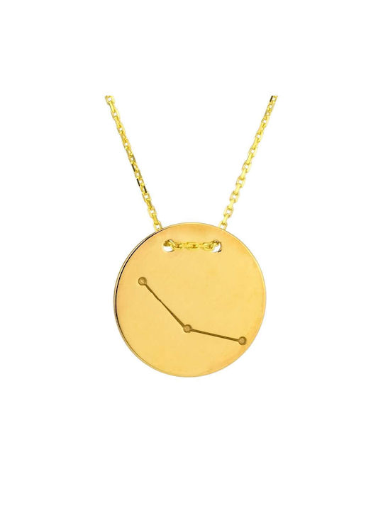 Goldsmith Necklace Zodiac Sign Aries from Gold Plated Silver