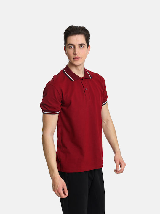 Paco & Co T-shirt Bărbătesc cu Mânecă Scurtă Burgundy