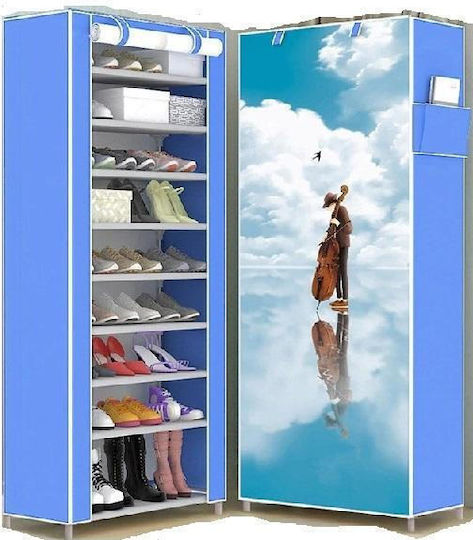 Υφασμάτινη Ο Μουσικός με 9 Ράφια Μπλε 60x30x160cm 21278 Υφασμάτινη Ο Μουσικός με 9 Ράφια Μπλε 60x30x160cm 21278