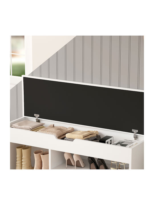 Romir Wooden Shoe Organizer White 100x30x44cm
