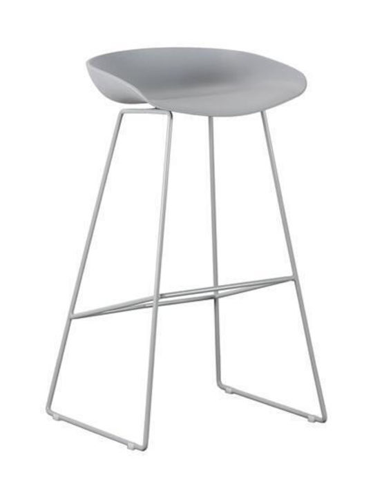 Stool Bar made of Polypropylene Leto Gray 49x45x75cm