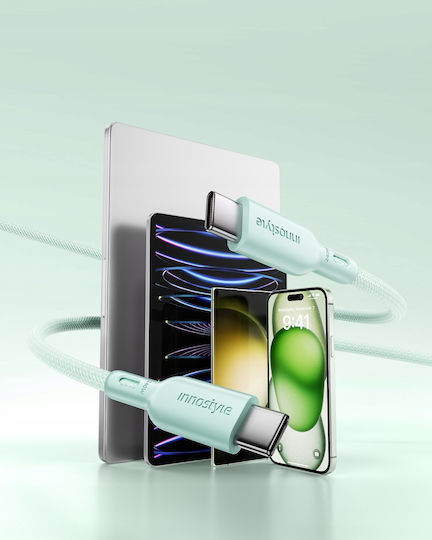 Innostyle USB 2.0 Cable USB-C male - USB-C 240W PD Πράσινο 2m ICC240GN