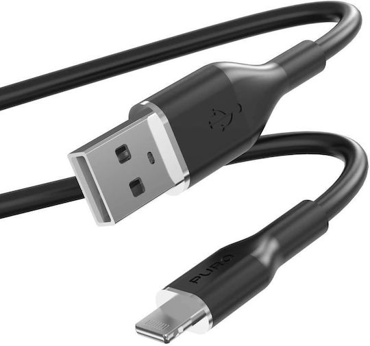Puro USB-A zu Lightning Kabel Schwarz 1.5m