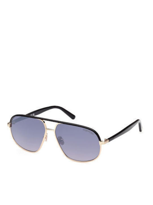 Tom Ford Men's Sunglasses with Gold Metal Frame and Gray Gradient Lens FT0759 28B