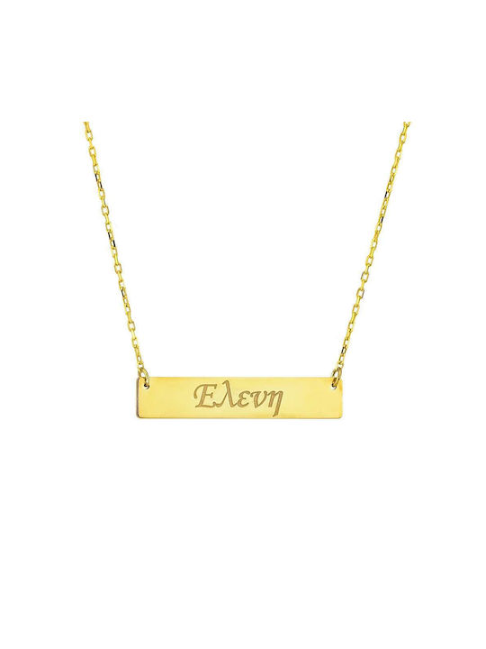 Goldsmith Necklace Name from Gold Plated Silver