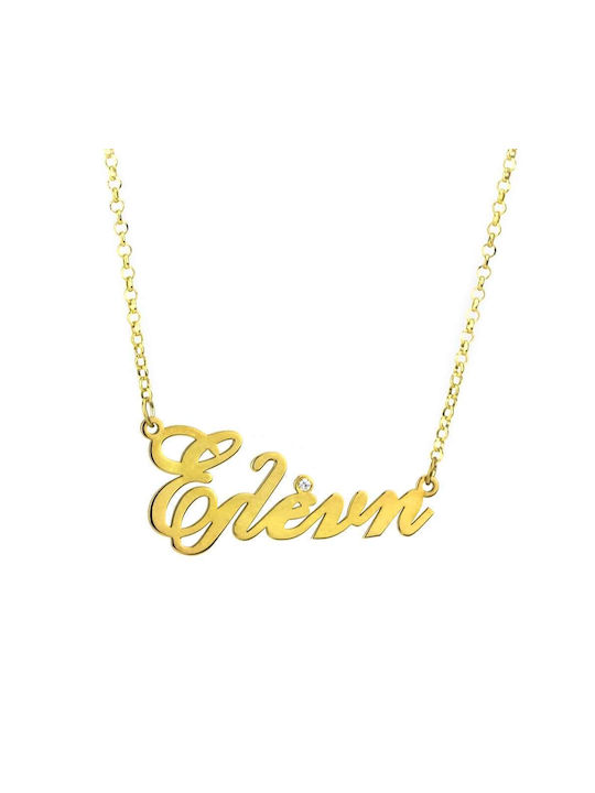 Goldsmith Necklace Name from Gold Plated Silver