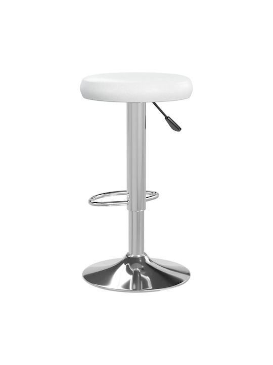 Stool Bar with Adjustable Height White 2pcs 31x31x58-78cm