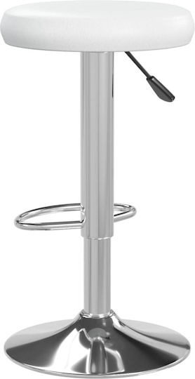 Табуретка Бар с регулируема височина Бял 2бр 31x31x58-78см