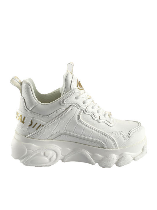 Γυναικεία Chunky Sneakers White Croco