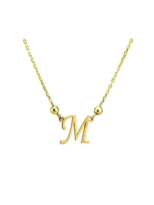 Goldsmith Necklace Monogram from Pink Gold Plated Silver