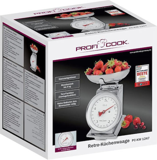 Profi Cook Analog Kitchen Scale with Bucket up to 5kg Gray