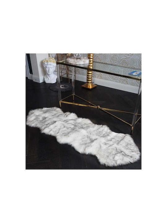 TnS Χαλί Διάδρομος Λευκό-Γκρί 60x180cm