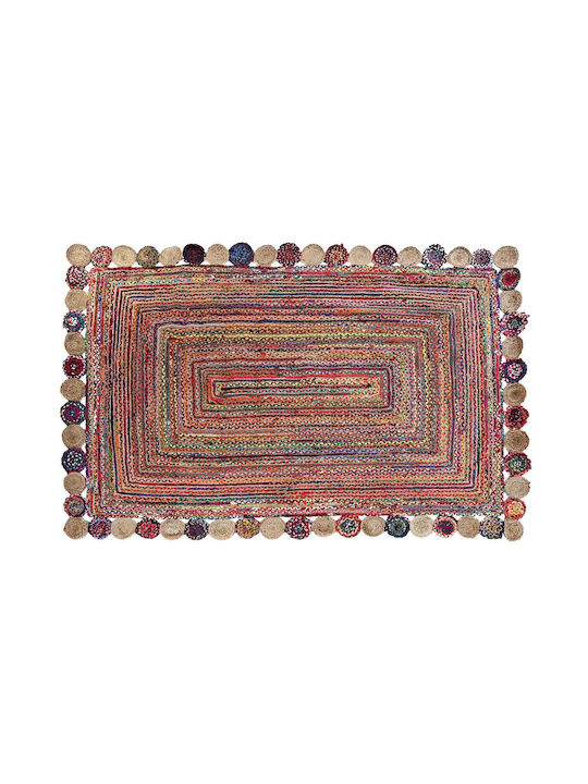 DKD Home Decor Rug Rectangular Summer from Jute Multicolour