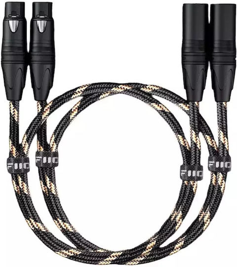 Fiio XLR кабел с Мъжки XLR конектор - XLR женски конектор Черен 1 m LX-XLR4L