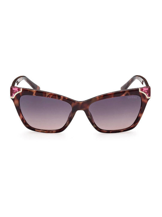 Guess Women's Sunglasses with Multicolour Tartaruga Plastic Frame and Purple Gradient Lens GU7840S 74B