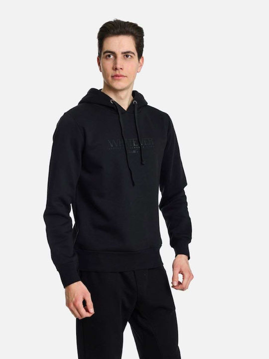 Paco & Co Herren Sweatshirt mit Kapuze Schwarz