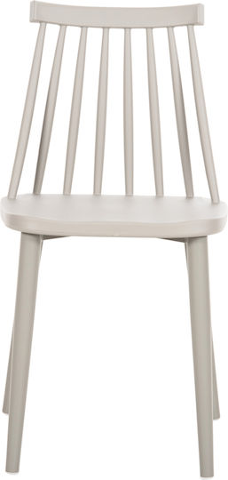 Vanessa Dining Room Polypropylene Chair Grey 42.5x44x81cm 4pcs