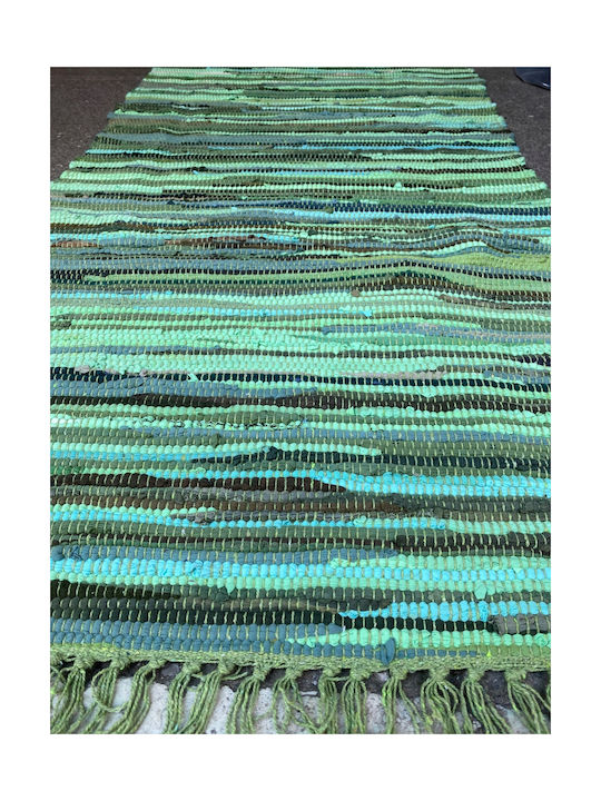 Chios Hellas TA444 Rug Rectangular Cotton with Fringes Green