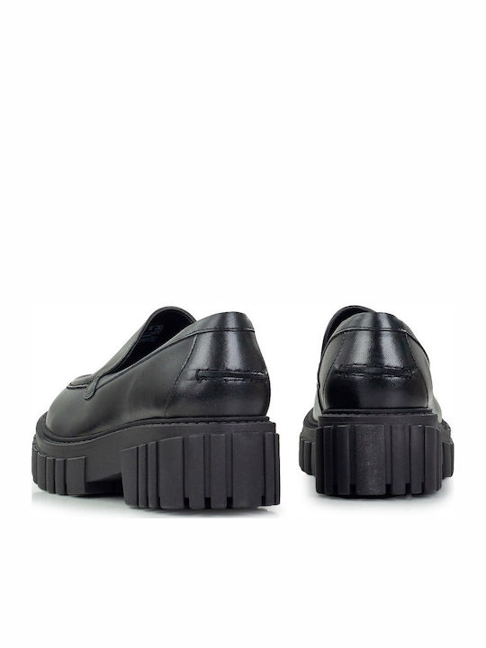 Loafers Page Loafer Leather Women's Loafers in Black Color