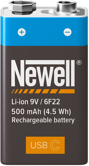 Newell Επαναφορτιζόμενη Μπαταρία 9V Li-ion 500mAh 1τμχ