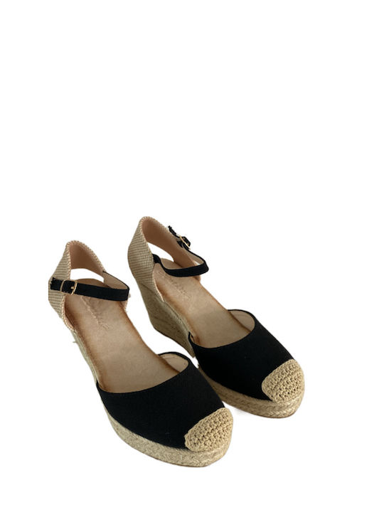 Famous Shoes Women's Platform Espadrilles Black