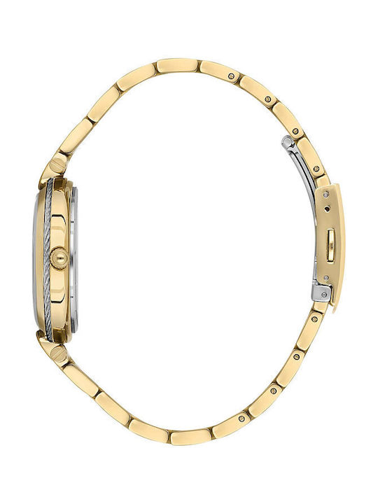 Beverly Hills Polo Club Crystals Watch with Gold Metal Bracelet