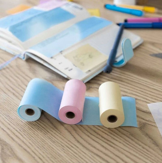 Phomemo Paper Insert Colorful 3x Roll 53mm Phomemo T02/m02 Pro M02x Q12-rmypb