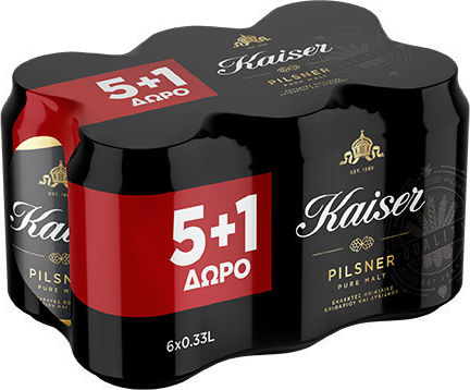 Kaiser Pilsner Lager Φιάλη 6x330ml
