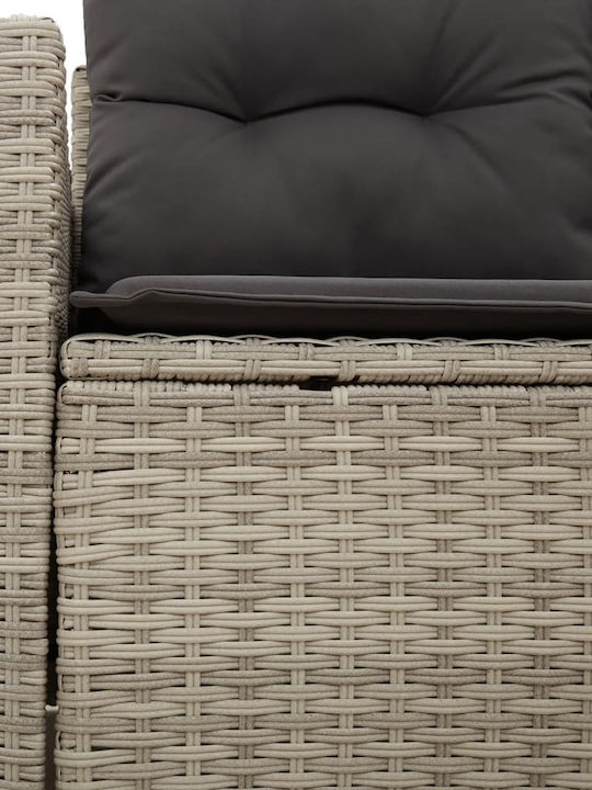 Zweisitziges Sofa Außenbereich Rattan mit Kissen 110x55cm