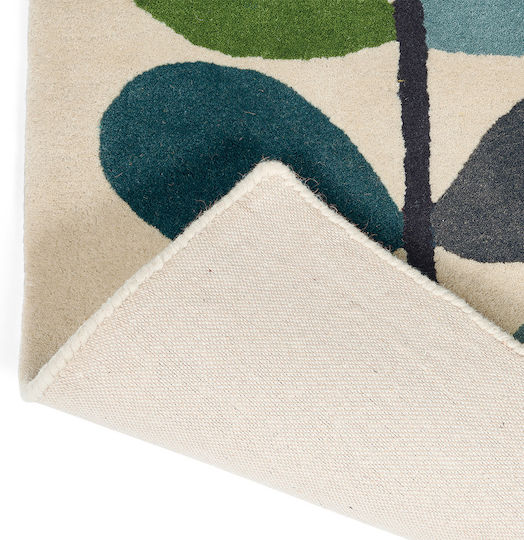 Orla Kiely Stem Kingfisher Lucrat manual Covor Rectangular Din lână Multi