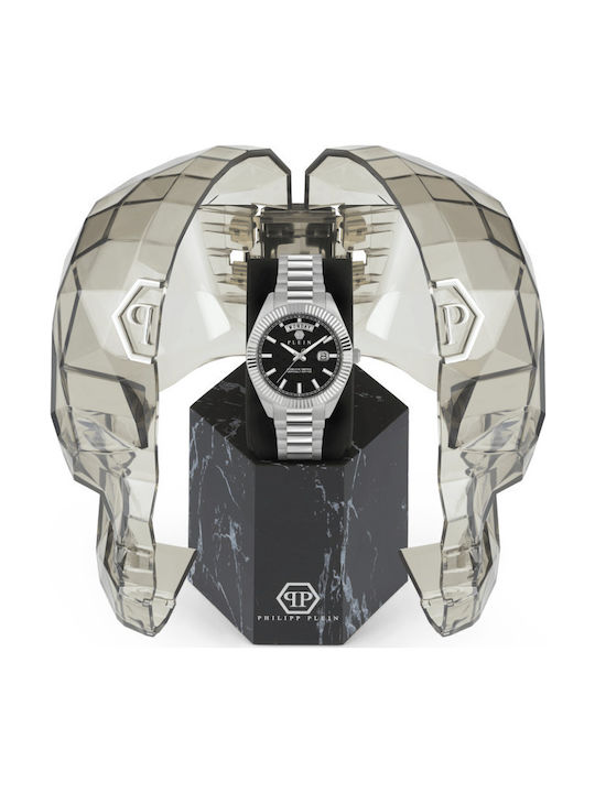 Philipp Plein Men's Watch Battery with Silver Metal Bracelet
