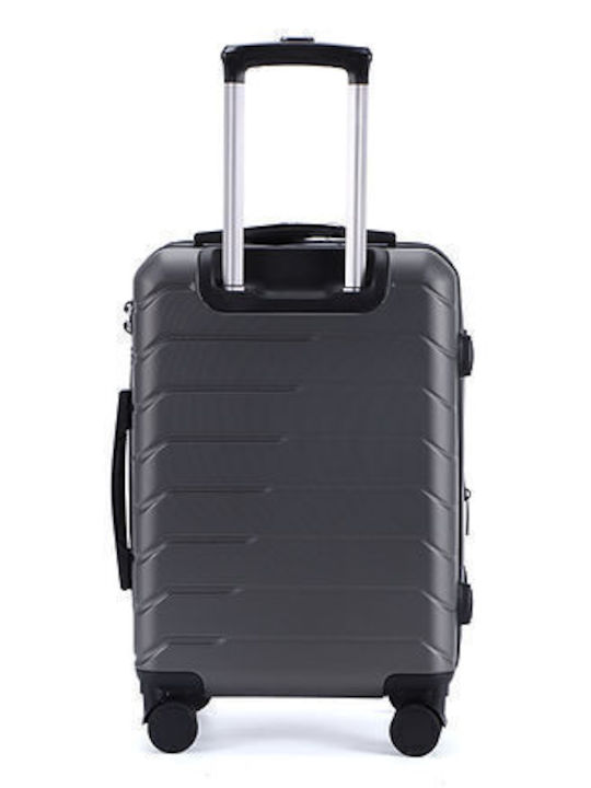 Lavor Cabin Hard Gray Suitcase with 4 Wheels Height 55cm
