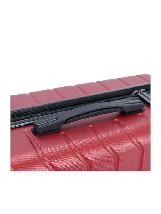 Lavor Cabin Hard Red Suitcase With 4 Wheels Height 55cm