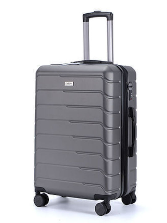Lavor Cabin Hard Gray Suitcase with 4 Wheels Height 55cm