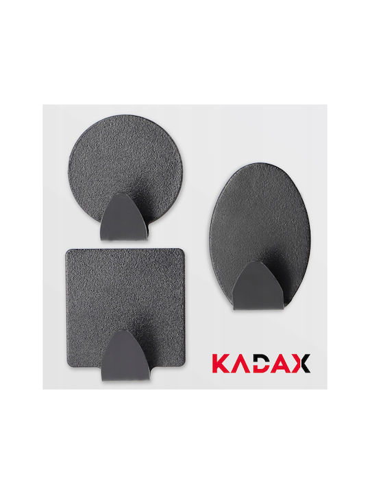 Kadax Άγκιστρο Μπάνιου Μονό με Βίδες Μαύρο