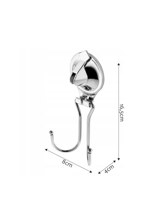 Kadax Double Wall-Mounted Bathroom Hook ​16.5x16.5cm Inox Silver