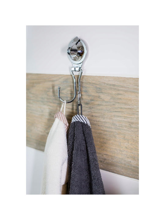 Kadax Double Wall-Mounted Bathroom Hook ​16.5x16.5cm Inox Silver