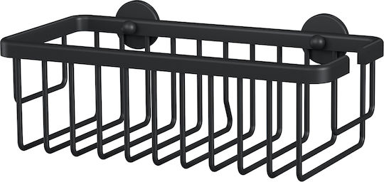 Tesa Стенен Рафт за баня Пластмасен 9.2x25x12.5см Черна