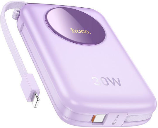 Hoco Q19 Lucky Power Bank 10000mAh 30W with USB-A Port and USB-C Port Power Delivery / Quick Charge 3.0 Purple