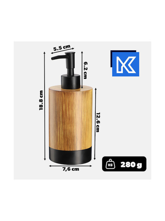 Kadax Dispenser Ξύλινο Μαύρο 350ml