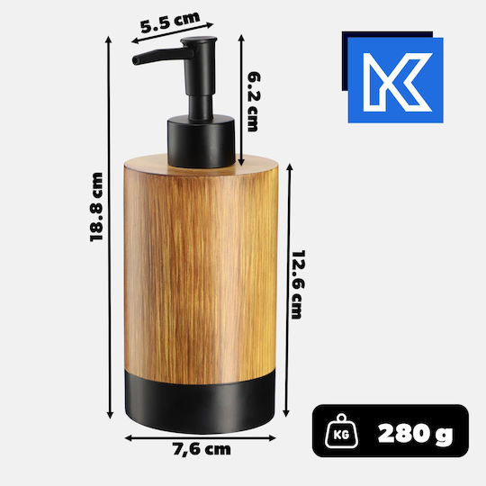 Kadax Dispenser Wooden Black 350ml