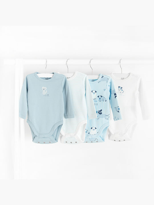 Cool Club Baby Bodysuit Set Long-Sleeved Multicolour 4pcs