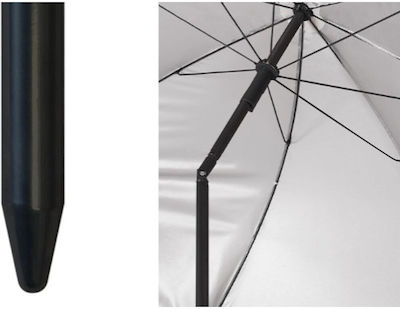 BigBuy Pliabila Umbrelă de Plajă Aluminiu cu Diametru de 2m cu Protecție UV Galbenă