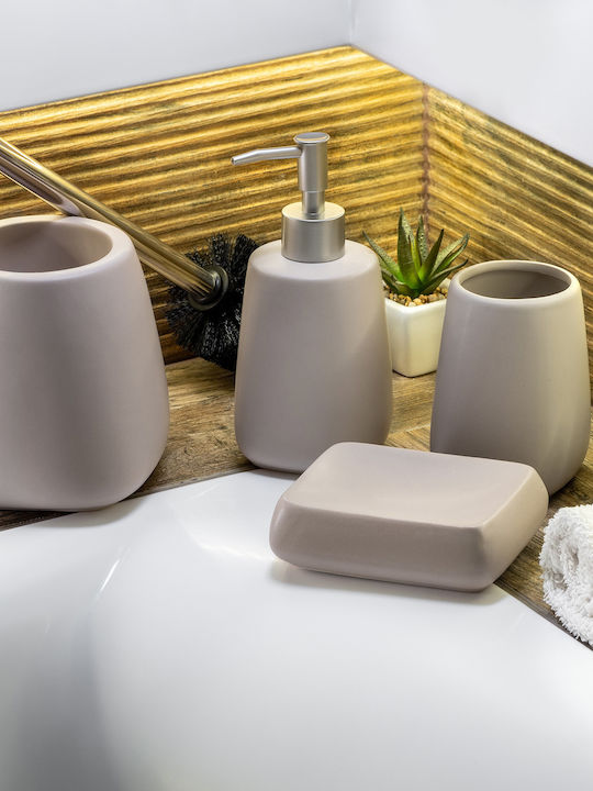 Kadax Keramik Badezimmer Toilettenbürste Beige
