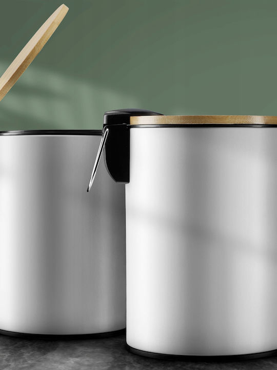 Kadax Metallisch Badezimmer Mülleimer 3Es Weiß